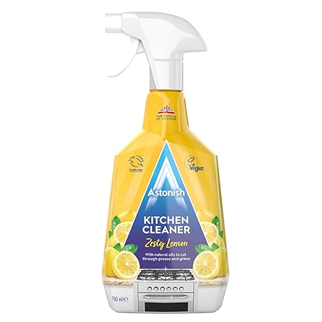 Astonish Kitchen Cleaner Trigger Spray Removes Grease and Kitchen Dirt Quickly, 750ml | Vegan & Cruelty-Free