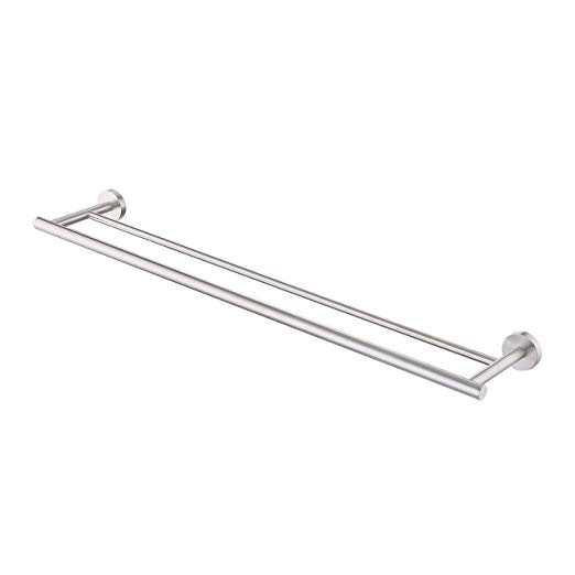 KES Double Towel Bar SUS 304 Stainless Steel Bathroom Towel Rack 30 Inch Bath Towel Holder RUSTPROOF Wall Mount Brushed Finish, A2001S75-2