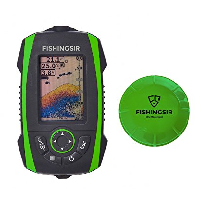 Wireless Portable Fish Finder Fishfinder with Sonar Sensor Transducer and 100M LCD colors Display