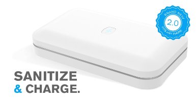 PhoneSoap 2.0 UV Sanitizer and Universal Phone Charger - Now Fits iPhone 6s Plus and Phablets (White)