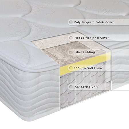 Sleep Master 8-Inch Tight Top Deluxe Individual Pocketed Spring Mattress, Queen