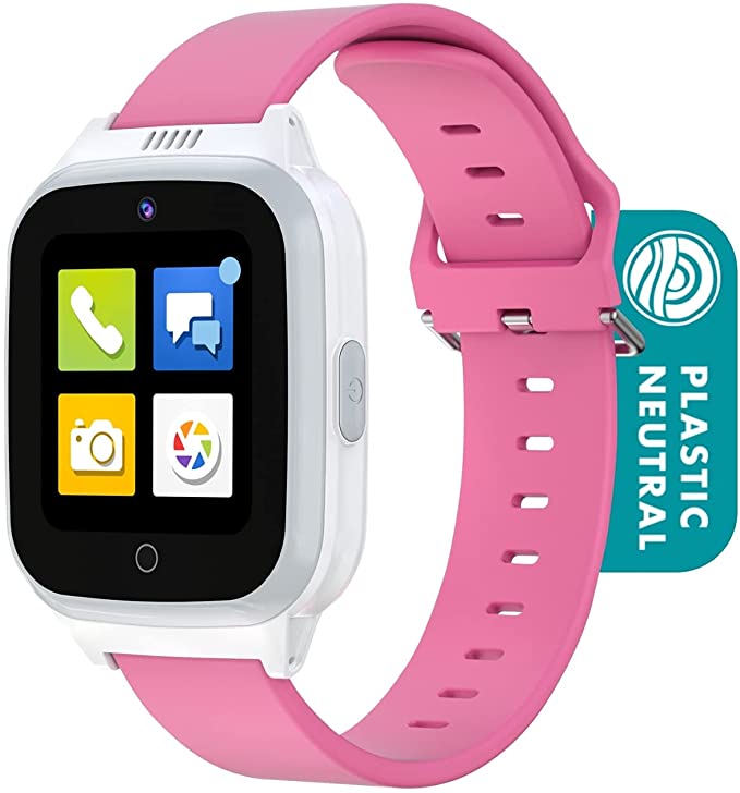 Cosmo JrTrack 2 Kids Smartwatch | Pink | 4G Voice Calling | Text, Voice, & Image Messaging | Enhanced GPS | Blocks Unknown Callers | SIM Card Included