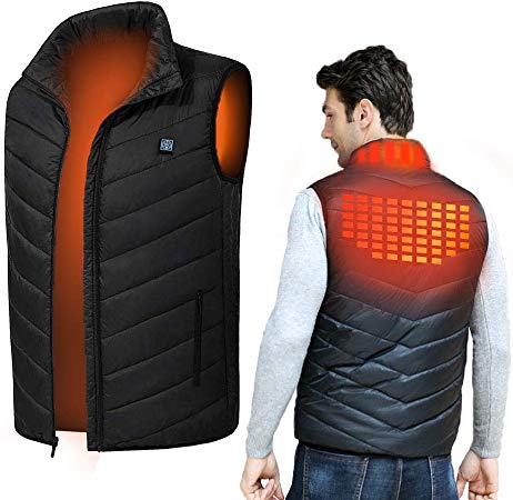 HAIYANLE Heating Vest for Women and Men - Washable Heated jacket with 3 Temperature Setting for Outdoor Camping Hiking Hunting Skiing
