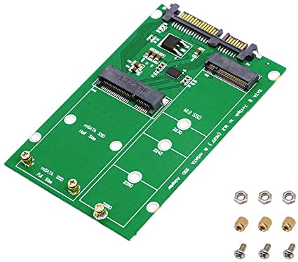 SinLoon 2 in 1 Combine Mini PCI-E M.2 NGFF & mSATA SSD to SATA 3.0 Adapter Converter (SATA3.0/M)