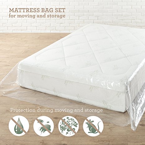 Zinus Mattress Moving and Storage Bags, Set of 2