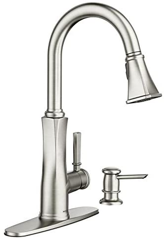 Moen Lizzy Spot Resist Stainless 1-handle Deck Mount Pull-down Kitchen Faucet