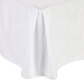 Elegant Comfort® 1500 Thread Count WRINKLE-FREE Egyptian Quality SOLID Bed Skirt - Pleated Tailored 14" Drop - All Sizes and Colors , Full , White