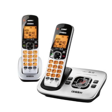 D1780-2 DECT 60 Expandable Cordless Phone with Digital Answering System Silver 2 Handsets