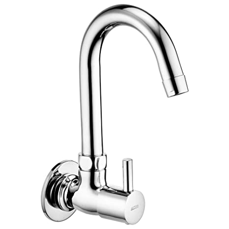 ALTON GRC3765 Brass Sink Cock with Swivel Spout, Chrome Finish