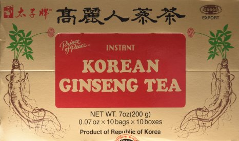 Prince of Peace Korean Ginseng Teainstant 007 Oz X 10 Bags X 10 Boxes