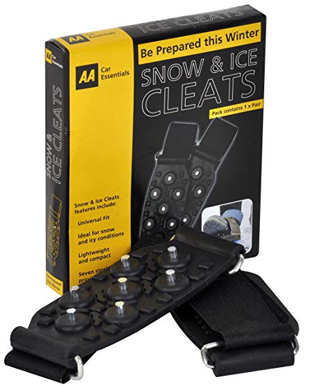AA - Pair of Steel Spikes Ice and Snow Anti-Slip Grips Traction Cleats