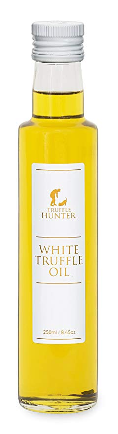 White Truffle Oil (Large, 250ml, Double Concentrated) by TruffleHunter - Gourmet & Luxury Finishing Oil - Vegan, Vegetarian, Kosher & Gluten Free