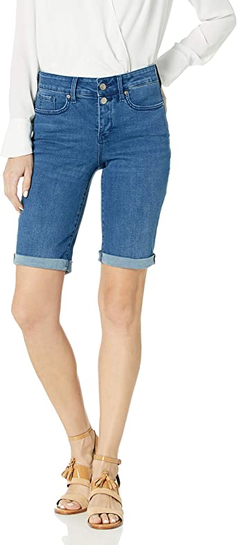 NYDJ Women's Briella Roll Cuff Jean Long Slimming Denim Shorts