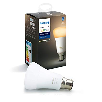 Philips Hue White Ambiance Single Smart Bulb LED [B22 Bayonet Cap] with Bluetooth, Works with Alexa and Google Assistant