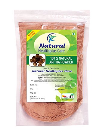 100% Natural Aritha Nuts (SAPINDUS MUKOROSSI) Powder for SILKY SMOOTH HAIRS NATURALLY by Natural Healthplus Care (1/2 lb / 8 ounces / 227 g)