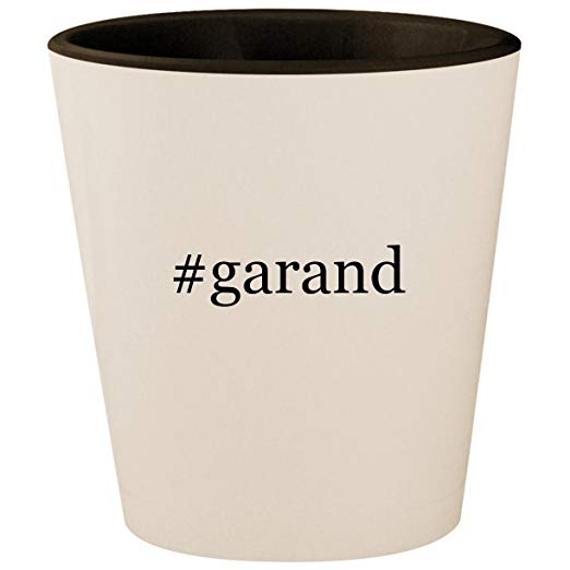 #garand - Hashtag White Outer & Black Inner Ceramic 1.5oz Shot Glass