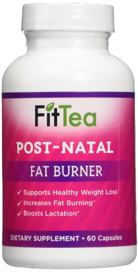 Fit Tea Post Natal Fat Burner - Natural Weight Loss, Body Cleanse and Appetite Control. Proven Weight Loss Formula.