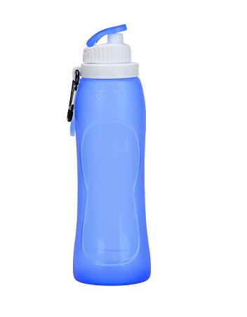 Eazymate Silicon Foldable Water Bottle EMS03 Collapsible Travel Water Bottle