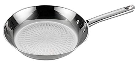 T-fal E76005 Performa Stainless Steel Dishwasher Safe Oven Safe Fry Pan Saute Pan Cookware, 10.5-Inch, Silver