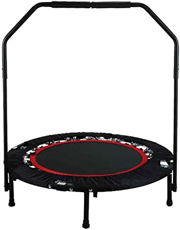 Mauccau Mini Rebounder Trampoline, Foldable Trampoline with Adjustable Handle for Two Kids, Parent-Child Twins Trampolines for Indoor/Garden/Workout