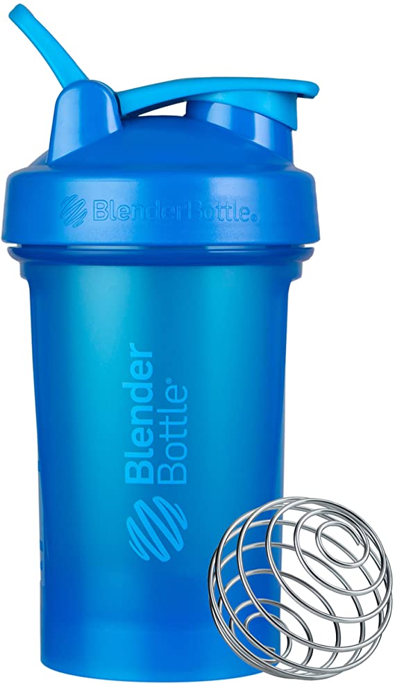 BlenderBottle Classic V2 Shaker Bottle Perfect for Protein Shakes and Pre Workout, 20-Ounce, Cyan