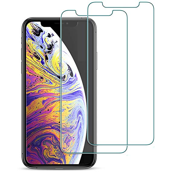 ivvo Compatible with iPhone Xs Max Screen Protector Glass (2 Pack) 6.5” Tempered Glass Screen Protector Flim with [9H Hardness] [HD Clear] [Touch Accurate] for iPhone Xs MAX [Fit Most Cases]