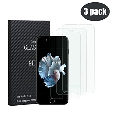 Fedirect 3-packs iPhone 6/6s Plus Screen Protector, Tempered Glass Screen Protector