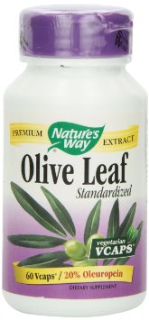 Nature's Way Olive Leaf 20% Oleuropein, 60 Vcaps