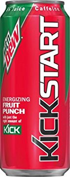 Mountain Dew Kickstart - Fruit Punch 16 Ounces (Pack of 12)