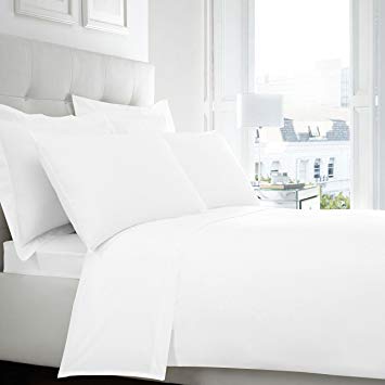 Poly Cotton Duvet Set with 2 Pillowcases By Sasa Craze Bedding (Double, White)