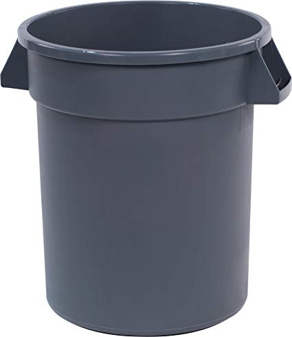 Carlisle 34102023 Bronco Round Waste Container Only, 20 Gallon, Gray