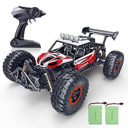 RC Car, SPESXFUN 2019 Updated 1/16 Scale High Speed Remote Control Car, 2.4Ghz Off Road RC Trucks with Two Rechargeable Batteries, Electric Toy Car for All Adults & Kids