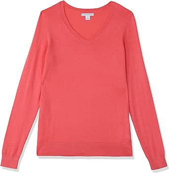 Amazon Essentials Women's Classic-Fit Lightweight Long-Sleeve V-Neck Sweater (Available in Plus Size)