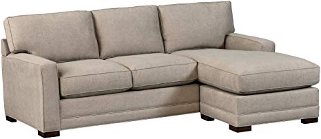 Stone & Beam Dalton Chaise Sectional Sofa Couch, 91.5", Charcoal