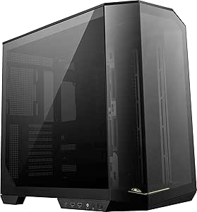 MSI MAG PANO 100L PZ - Premium Mid-Tower Gaming PC Case - Tempered Glass Side Panel - Liquid Cooling Support up to 360mm Radiator - Vented Front Panel