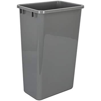 Hardware Resources CAN-50GRY Plastic Waste Container, Gray