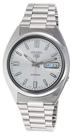 Seiko Men's SNXS73K Seiko 5 Stainless Steel Siver Dial Watch