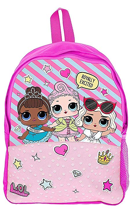 L.O.L. Surprise ! School Bag for Girls Pink Backpack LOL Dolls Confetti Pop Back to School Essentials Rucksack for Girl