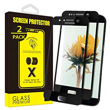 Yoyamo [2-Pack] for Galaxy S7 Screen Protector Tempered Glass,HD76 [Anti-Fingerprint][No-Bubble][Scratch-Resistant] Glass Screen Protector for Samsung Galaxy S7(Black)