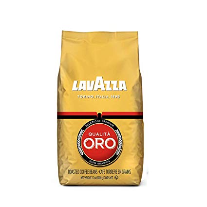 Lavazza Qualità Oro Whole Bean Blend, Medium Roast, 2.2 Pound