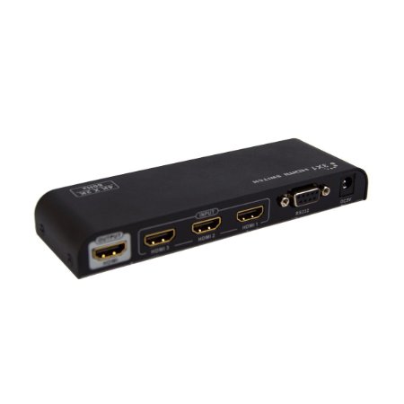 E-SDS UHD 4K@60Hz HDMI Switch,3x1 HDMI Switch with IR Wireless Remote, HDMI 2.0, HDCP 2.2, and RS232