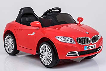 Ricco S2188 Red Kids Coupe BMW Style Ride on Car with LED Lights Music Parental Remote Control