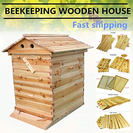Hengyuanyi Automatic Wooden Beehive House Bee Hive Wooden Bees and Beekeeping Equipment Hive Beehive Supply Beekeeper Tool