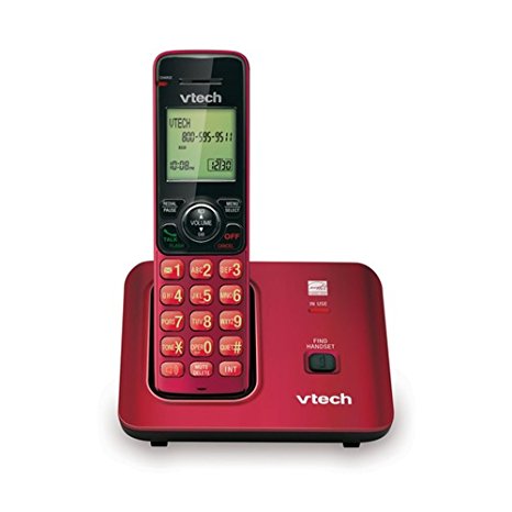 VTech CS6719-16 DECT 6.0 Phone with Caller ID/Call Waiting, 1 Cordless Handset, Red