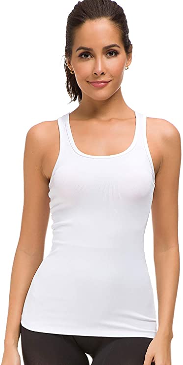 Speedy Cat Ribbed Tank Tops for Women Racerback Scoop Neck Tight Workout