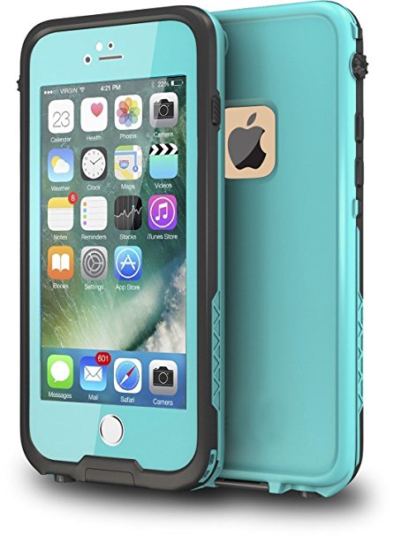 iPhone 6 / 6s Waterproof Case, Tomplus 6.6ft Underwater Waterproof Shockproof Dirtproof Snowproof Full Sealed Protective Case for Apple iPhone 6 / 6s 4.7 inch (Blue)
