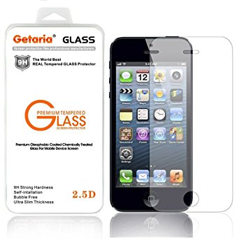 IPhone 5 Screen Protector, Ultimate Premium Tempered Glass Screen Protector for IPhone SE, 5S, 5C, 5