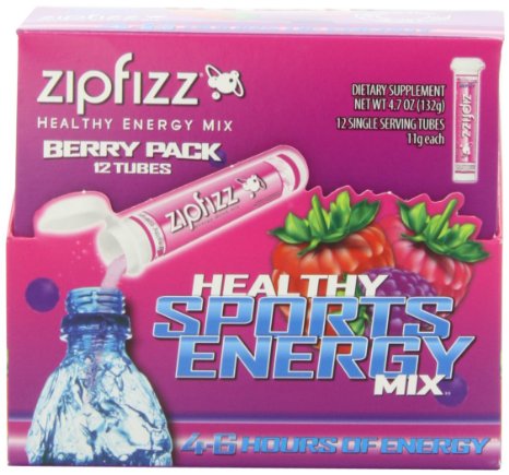 Zipfizz Healthy Energy Drink Mix, Berry, 12-count