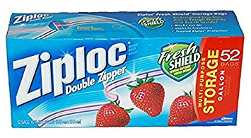 Ziploc Double Zipper Gallon Storage Bags - 52 count by Ziploc