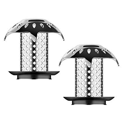 Tub Drain Strainer Hair Catcher Shower Drain Snare Trap Protector Support Drain Sizes from 1.5'' to 1.77'', Catch Hair Easily and Fast Water, Anti-Rust 304 Stainless Stell 2 Pack
